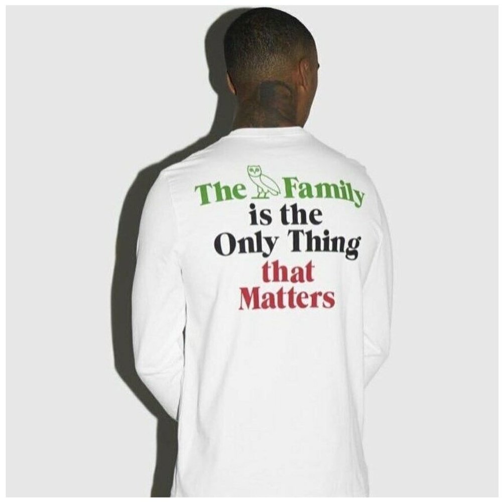 October's Very Own / OVO La Familia White Long Sleeve Shirt / Small Mafia